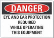 Eye Ear Danger Rflct Label 3.5inx5in