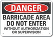Rflctv Do Not Enter Danger Sign 10x14in