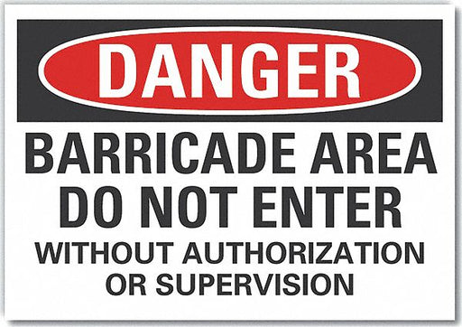 Danger Sign 7 in x 10 in Non-PVC Polymer