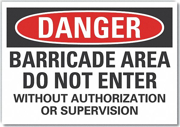 Do Not Enter Danger Rflct Lbl 5inx7in