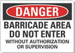 Do Not Enter Danger Rflct Lbl 3.5inx5in