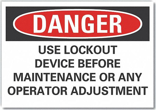 Danger Sign 10in x 14in Non-PVC Polymer