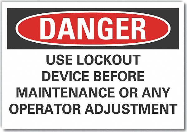 Lockout Tagout Danger Lbl 5x7in Polyest