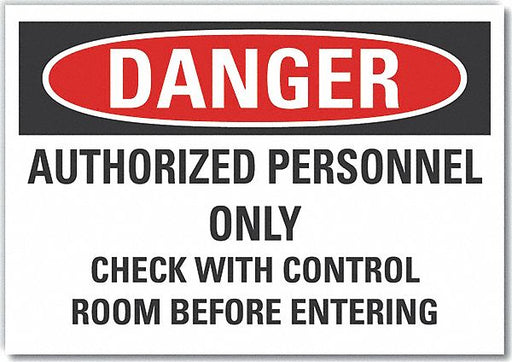 Danger Sign 7 in x 10 in Non-PVC Polymer