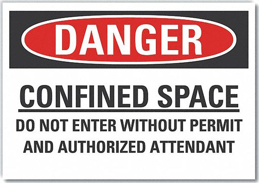 Danger Sign 7 inx10 in Non-PVC Polymer
