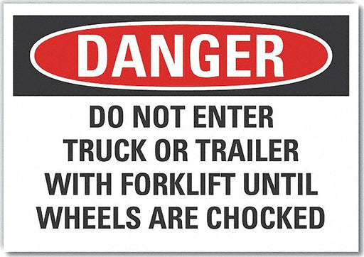 Danger Sign 7 inx10 in Non-PVC Polymer