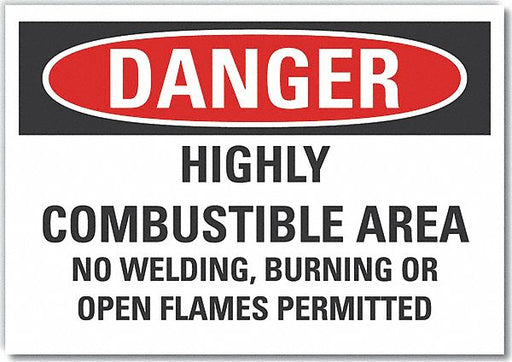 Danger Sign 7 in x 10 in Non-PVC Polymer