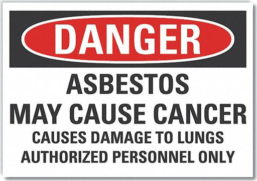 Danger Sign 7 inx10 in Non-PVC Polymer