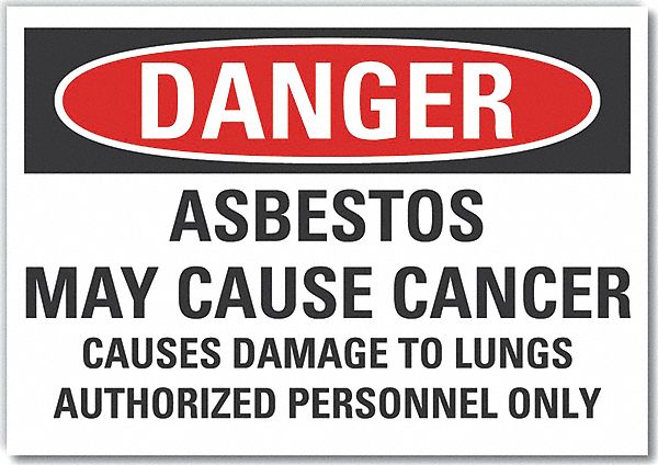 Asbestos Danger Rflctv Label 5inx7in