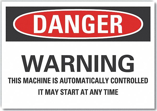 Mach Operation Danger RflctvLbl 7x10in