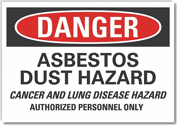 Asbestos Danger Rflct Label 10inx 14in