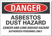 Asbestos Danger Label 5 in x 7 in