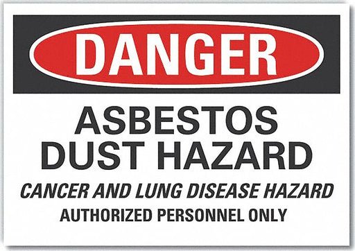 Danger Sign 7 in x 10 in Non-PVC Polymer