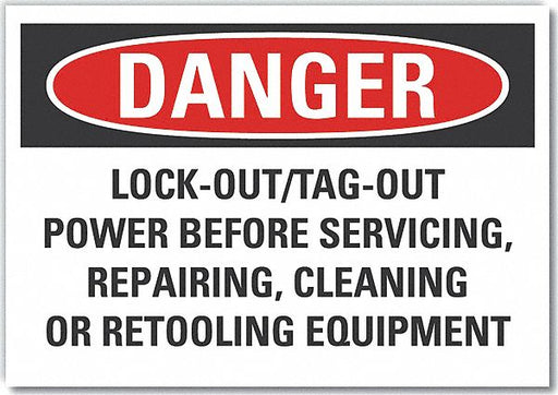 Danger Sign 7 inx10 in Non-PVC Polymer