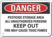 Alum Pesticide Danger Sign 10x14in Alum