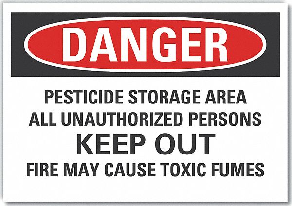 Pesticide Danger Lbl 10x14in Polyester