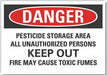 Danger Sign 7 inx10 in Non-PVC Polymer