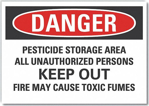 Danger Sign 7 inx10 in Non-PVC Polymer