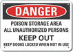 Rflctv Poison Danger Sign 10inx14in Alum