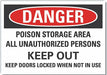 Poison Danger Rflct Label 10inx14in
