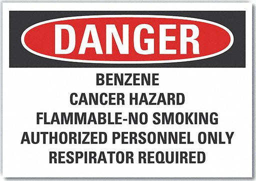 Danger Sign 7 in x 10 in Non-PVC Polymer