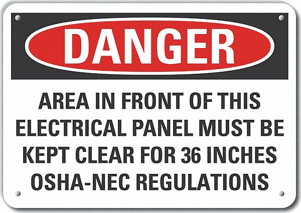Rflct Elec Panel Danger Sign 7x10in Alum