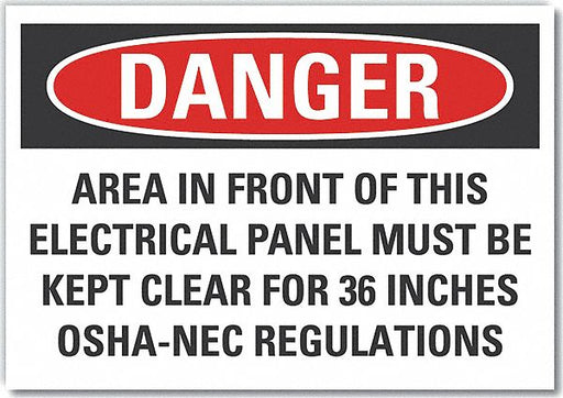 Danger Sign 7 inx10 in Non-PVC Polymer