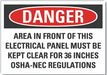 Elec Panel Danger Label 5x7in Polyester