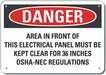 Rflct Elec Panel Dangr Sign 10x14in Alum