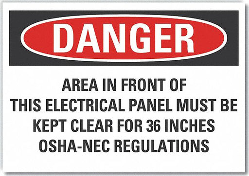 Danger Sign 7 inx10 in Non-PVC Polymer