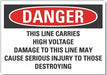 High Voltage Danger Lbl 10x14in Polyest