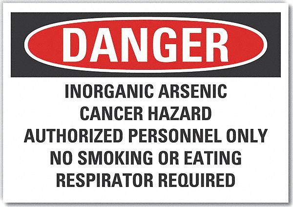 Inorganic Arsenic Rflct Lbl 7x10in