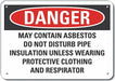 Alum Asbestos Danger Sign 10x14in Alum