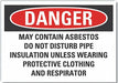 Asbestos Danger Rflct Label 7inx 10in