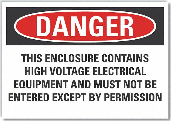 Danger Sign 10in x 14in Non-PVC Polymer