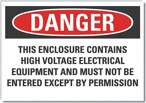 Danger Sign 7 inx10 in Non-PVC Polymer