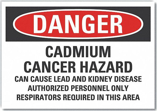 Danger Sign 10in x 14in Non-PVC Polymer