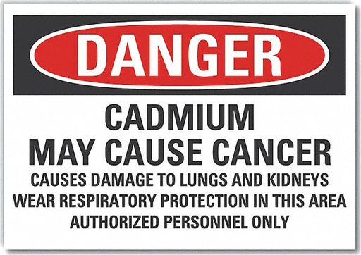 Danger Sign 7 inx10 in Non-PVC Polymer