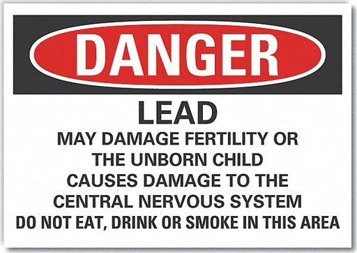Danger Sign 7 in x 10 in Non-PVC Polymer