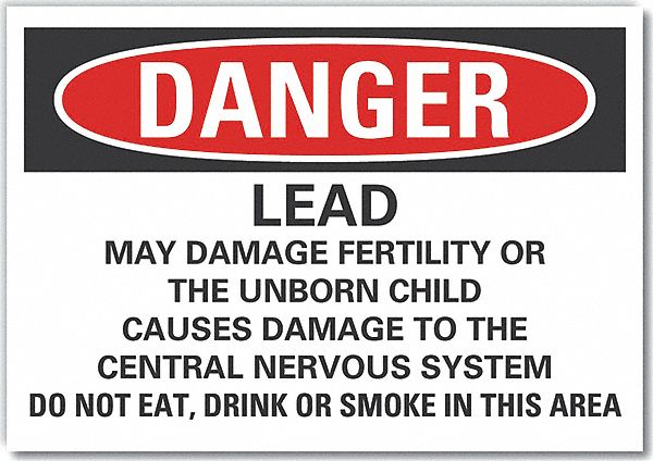Danger Sign 7 in x 10 in Non-PVC Polymer