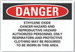 Ethylene Oxide Danger Rflct Lbl 10x14in