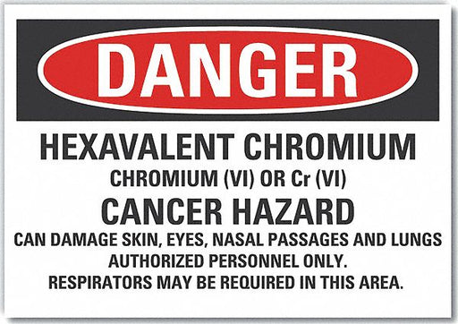 Danger Sign 7 inx10 in Non-PVC Polymer