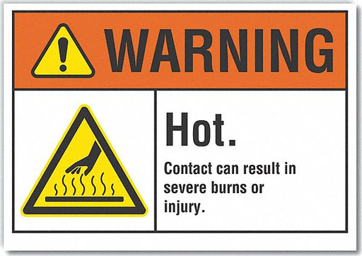 Warning Sign 10in x 14in Non-PVC Polymer