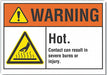Warning Sign 7inx10in Non-PVC Polymer