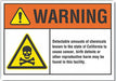 Warning Sign 7in x 10in Non-PVC Polymer