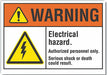 Warning Sign 7inx10in Non-PVC Polymer