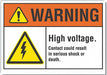 Warning Sign 7inx10in Non-PVC Polymer