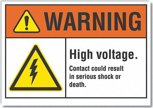 Warning Sign 7inx10in Non-PVC Polymer