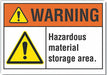Warning Sign 7inx10in Non-PVC Polymer
