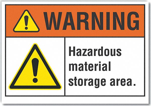 Warning Sign 7inx10in Non-PVC Polymer